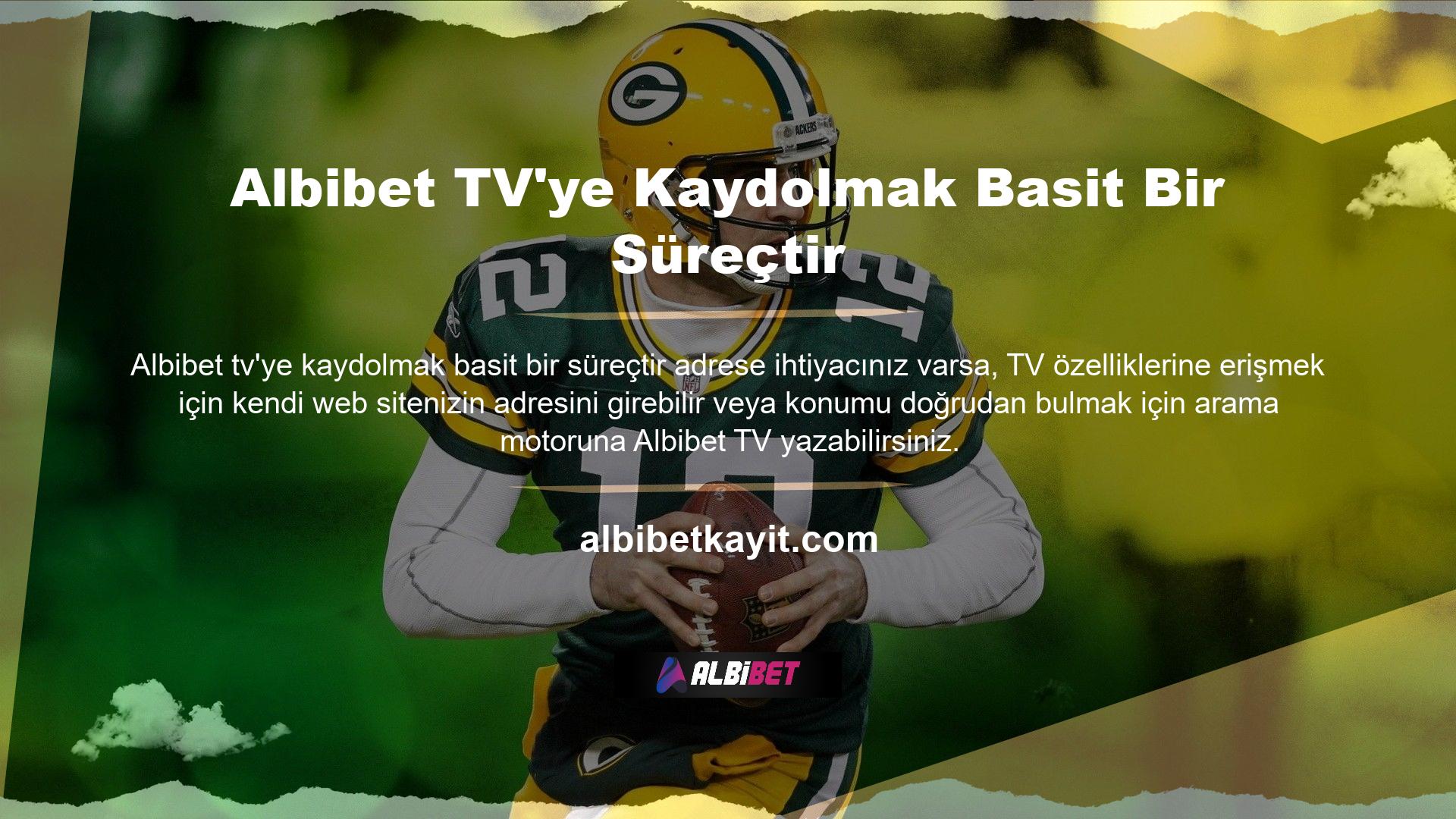 Albibet TV tüm spor dallarının canlı yayınını sunuyor